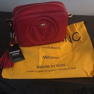 Valentino Vibrant Red Crossbody Bag, Brand New!!